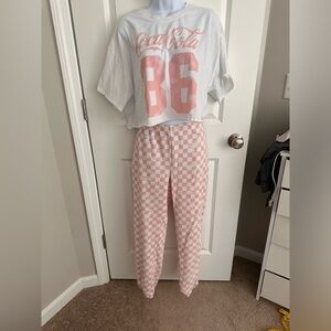 Coca Cola women’s pajamas soft and comfy pink and white sleepwear